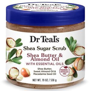 Dr. Teal’s Shea Butter & Almond Macadamia Oil w/ Essential Oils Sugar Scub
